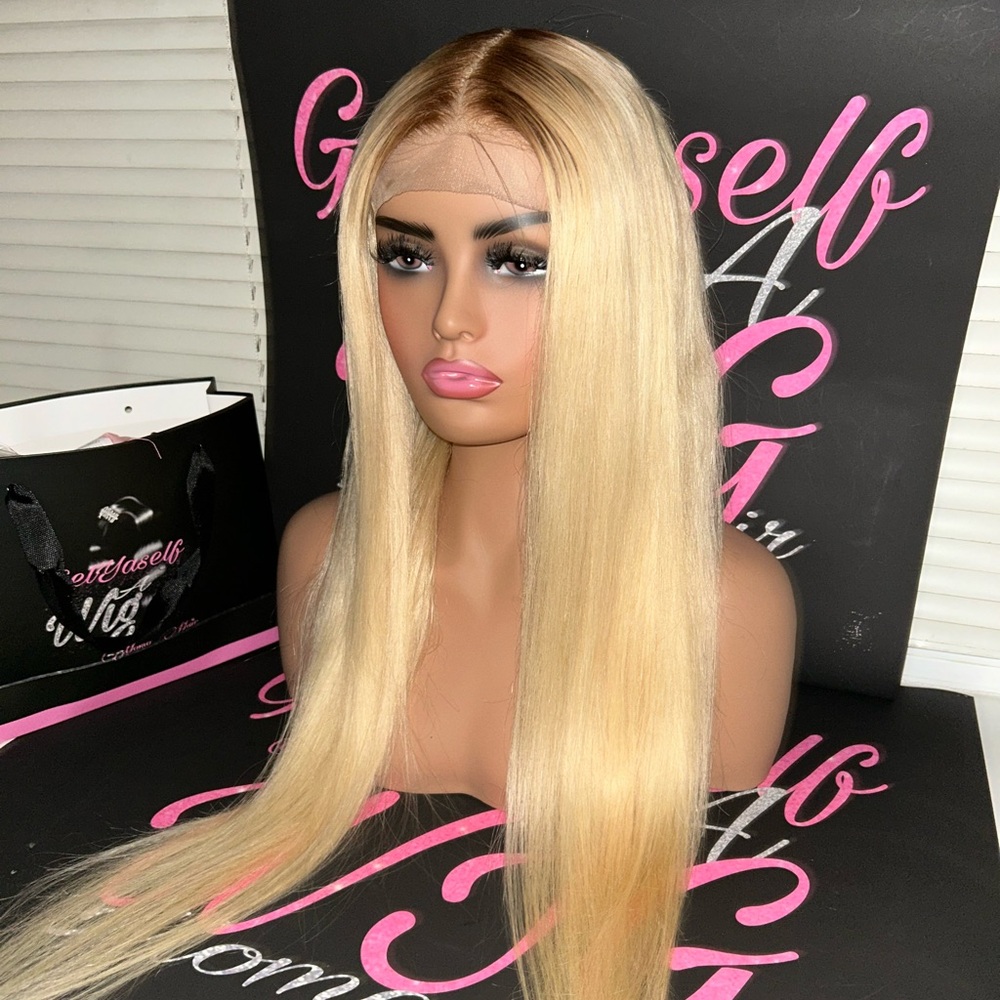 Cream Long Straight Wig Extensions